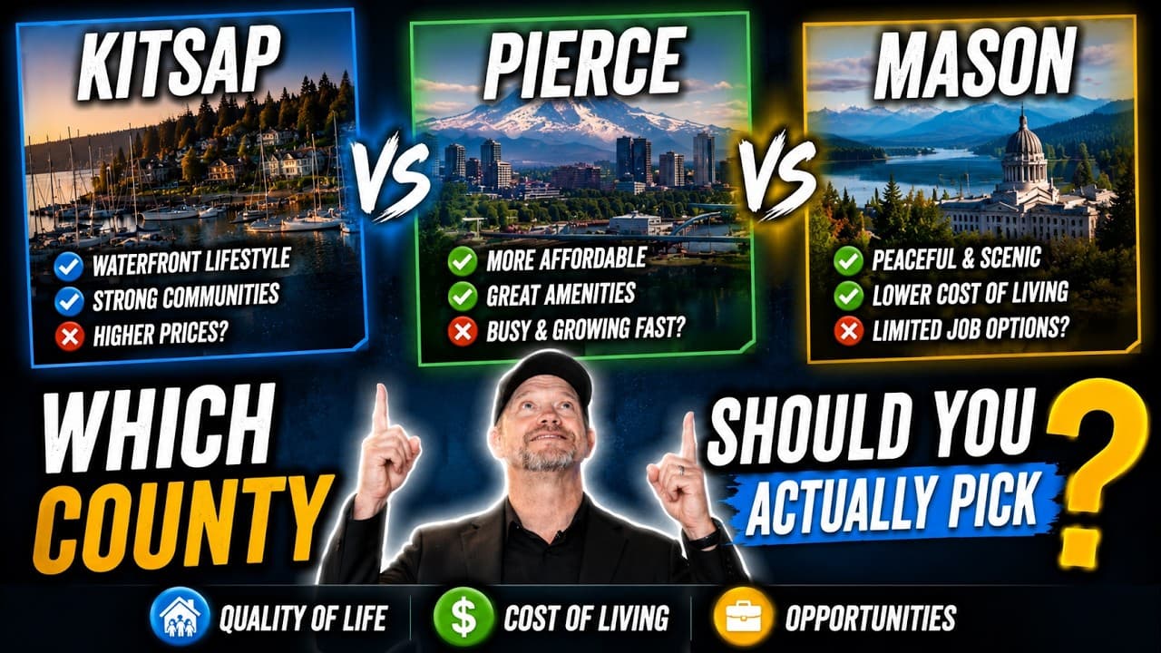 Kitsap vs. Pierce vs. Mason: The Real Commute Math